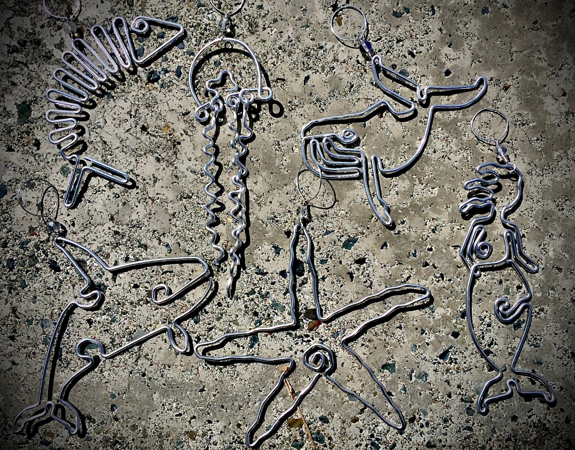 Hand Bent Wire Ornaments