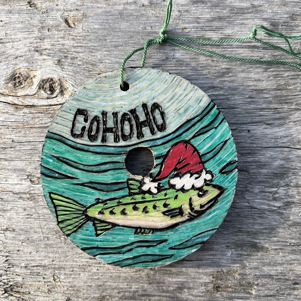 Authentic Cedar Salmon Cork Ornament