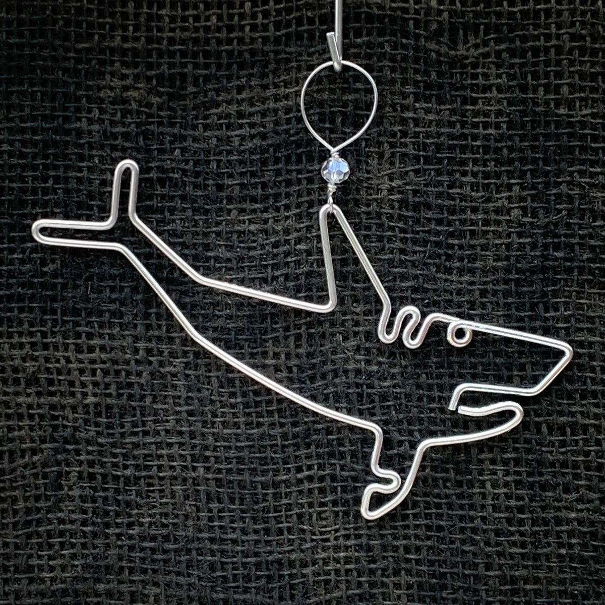 Hand Bent Wire Shark Ornament