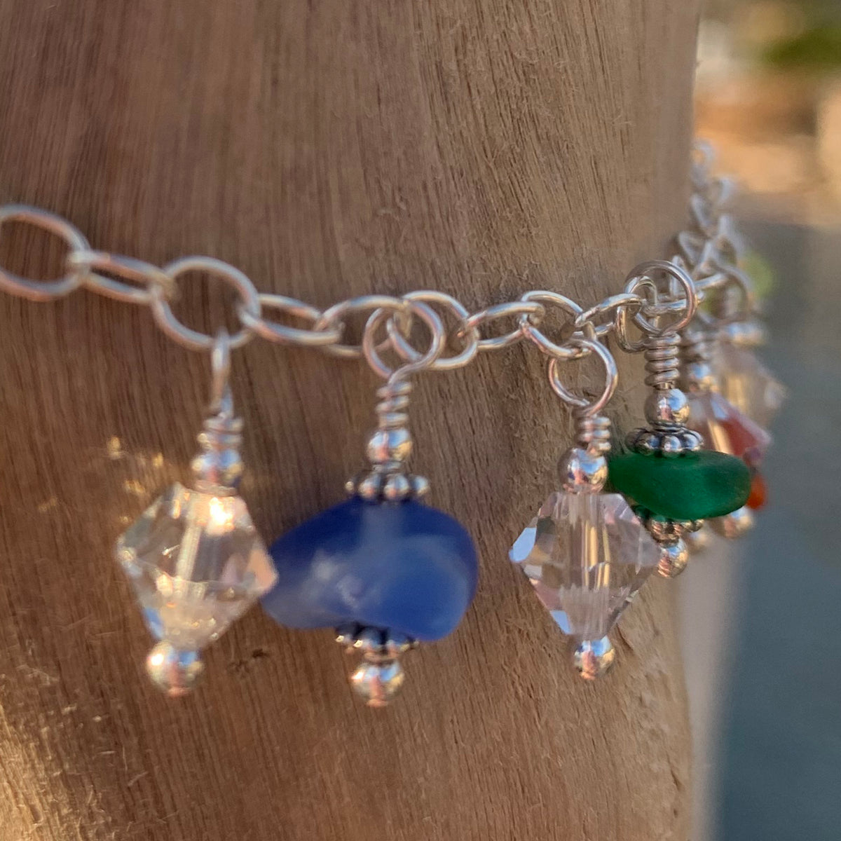 Sea Glass Bracelet: &quot;Ocean Rainbow&quot;